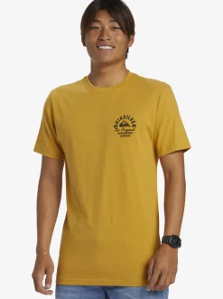 Quiksilver Circled Script T-Shirt Mustard Best Sale
