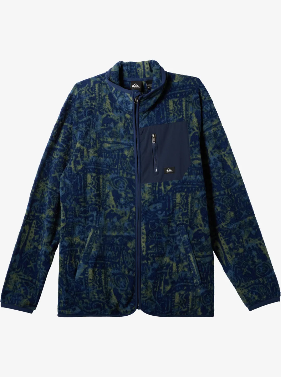 Quiksilver Clean Coasts Zip-Up Fleece Naval Academy Nu Vintage Discount