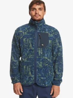 Quiksilver Clean Coasts Zip-Up Fleece Naval Academy Nu Vintage Discount