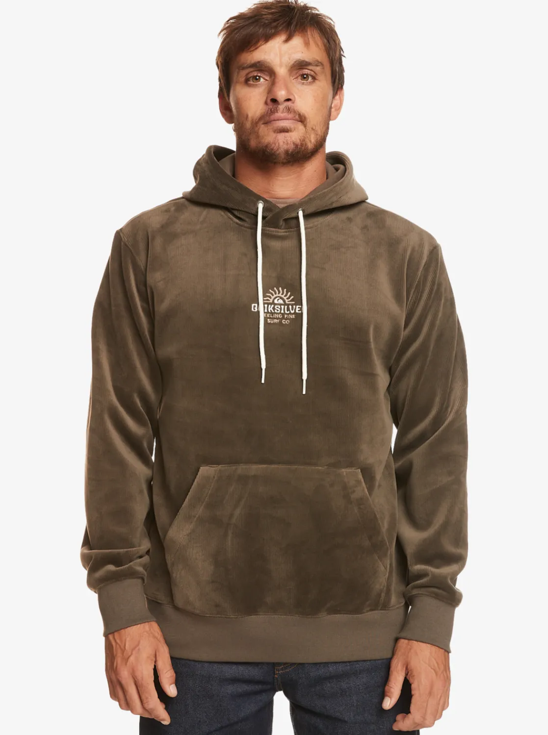 Quiksilver Cord Hoodie Major Brown Hot