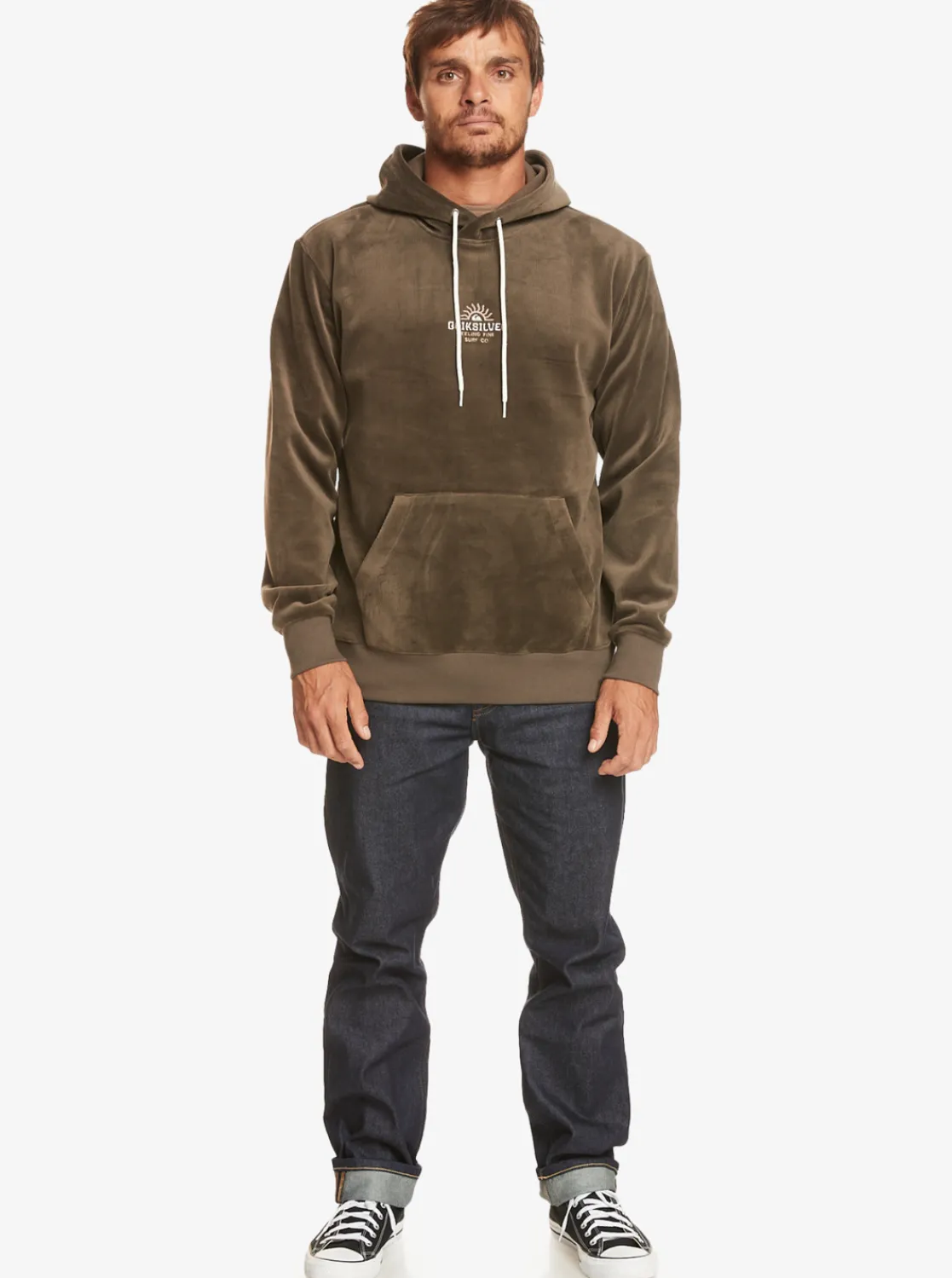 Quiksilver Cord Hoodie Major Brown Hot