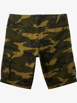 Quiksilver Crucial Battle Cargo Shorts For Men Thyme Everyday Camo Outlet