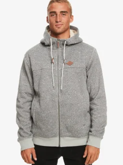 Quiksilver Cypress Keller Zip-Up Hoodie Light Grey Heather Discount
