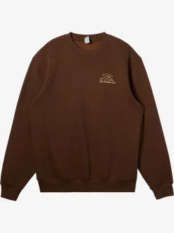 Quiksilver E Peace Out Crew Neck Sweatshirt Chestnut Best Sale