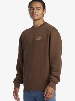 Quiksilver E Peace Out Crew Neck Sweatshirt Chestnut Best Sale