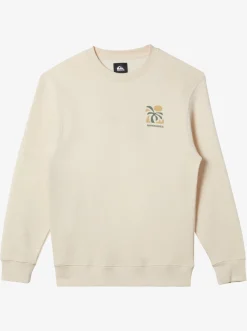 Quiksilver E Peace Out Crew Neck Sweatshirt Sandshell Online
