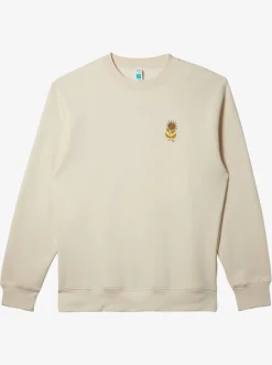 Quiksilver E Peace Out Crew Neck Sweatshirt Birch Hot