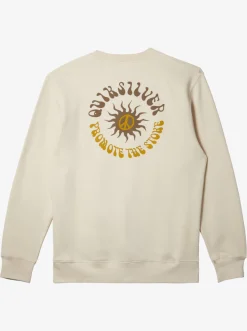 Quiksilver E Peace Out Crew Neck Sweatshirt Birch Hot