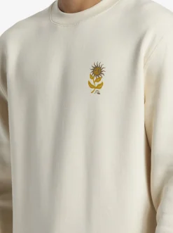 Quiksilver E Peace Out Crew Neck Sweatshirt Birch Hot