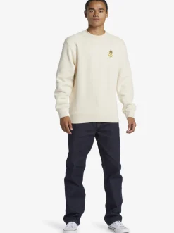 Quiksilver E Peace Out Crew Neck Sweatshirt Birch Hot
