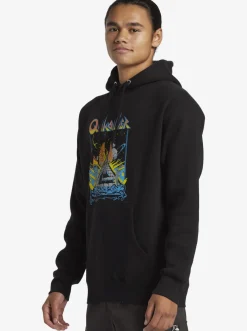Quiksilver E Rockin Hoodie Pullover Sweatshirt Black Cheap