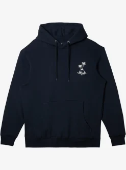Quiksilver E Rockin Hoodie Pullover Sweatshirt Midnight Navy Cheap
