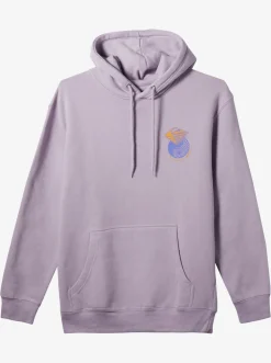 Quiksilver E Rockin Hoodie Pullover Sweatshirt Pastel Lilac Sale