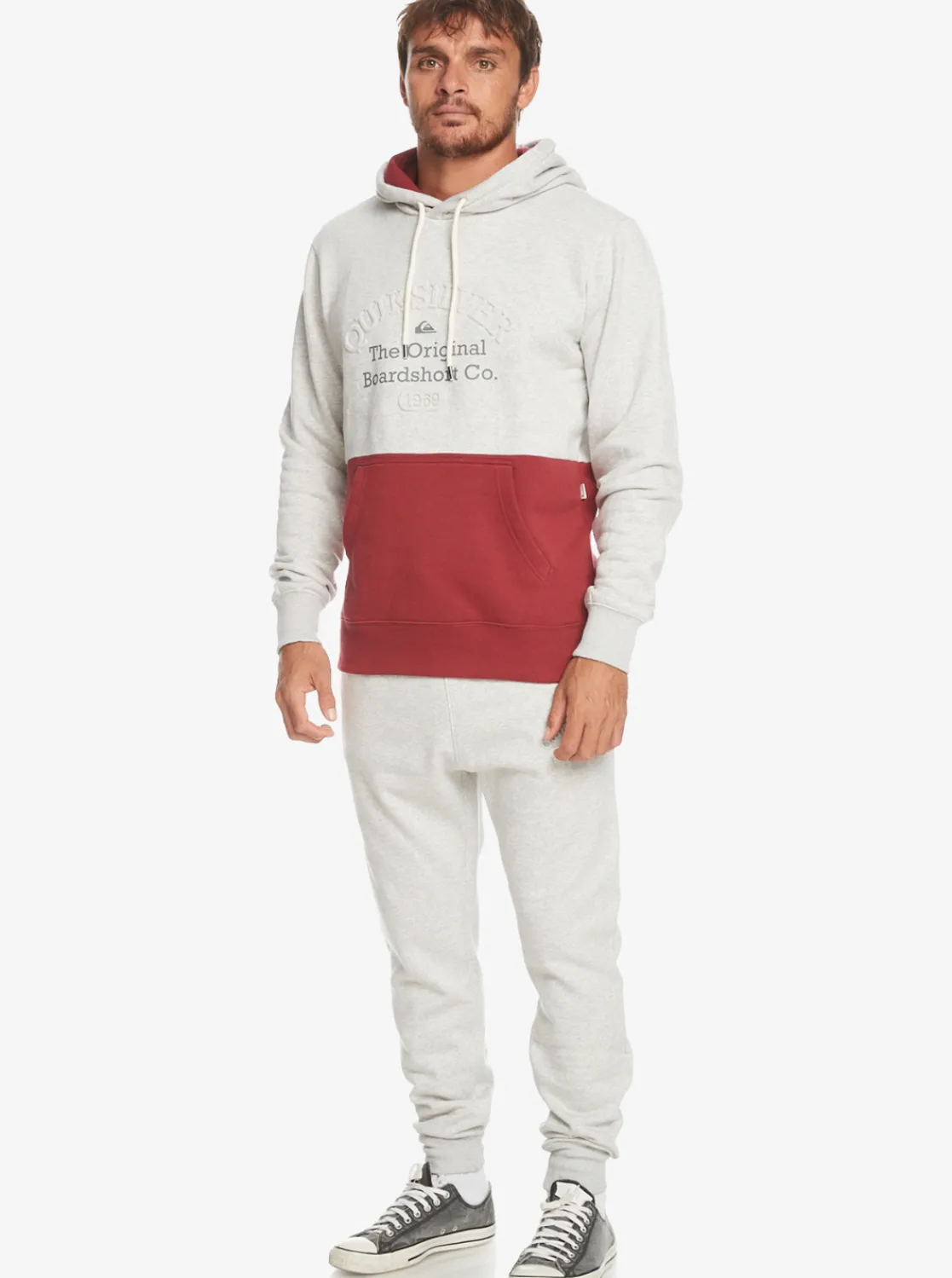 Quiksilver Emboss Slim Joggers Light Grey Heather Online