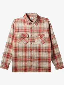 Quiksilver Epic Surf Days Fleece Overshirt Birch Surf Days Plaid New