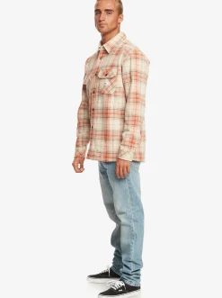 Quiksilver Epic Surf Days Fleece Overshirt Birch Surf Days Plaid New