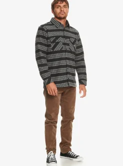 Quiksilver Epic Surf Days Fleece Overshirt Black Surf Days Stripe Cheap