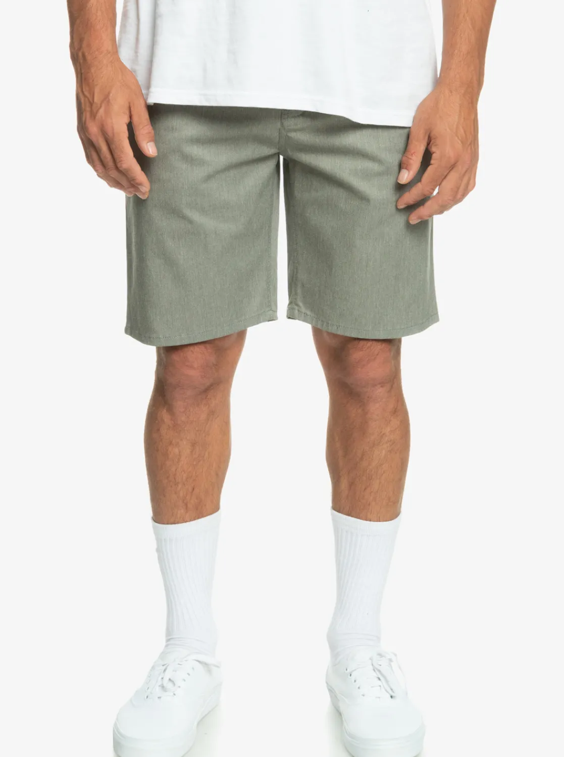 Quiksilver Everyday Union Stretch Chino 20" Shorts Light Grey Heather Shop