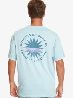 Quiksilver Fading Sun T-Shirt Clear Sky New