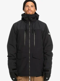 Quiksilver Fairbanks Technical Snow Jacket True Black Flash Sale