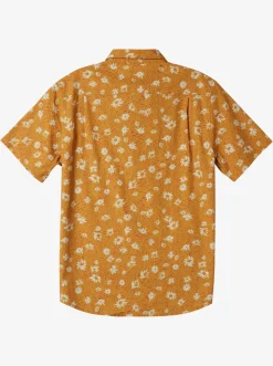 Quiksilver Future Hippie Short Sleeve Woven Shirt Mustard Future Hippy Discount