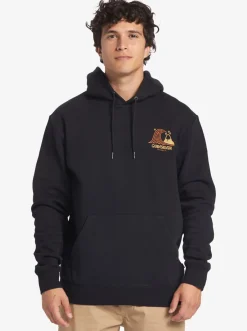 Quiksilver Generator Pullover Fleece Crew Neck Sweatshirt Black New