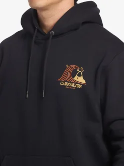 Quiksilver Generator Pullover Fleece Crew Neck Sweatshirt Black New