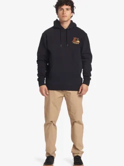 Quiksilver Generator Pullover Fleece Crew Neck Sweatshirt Black New