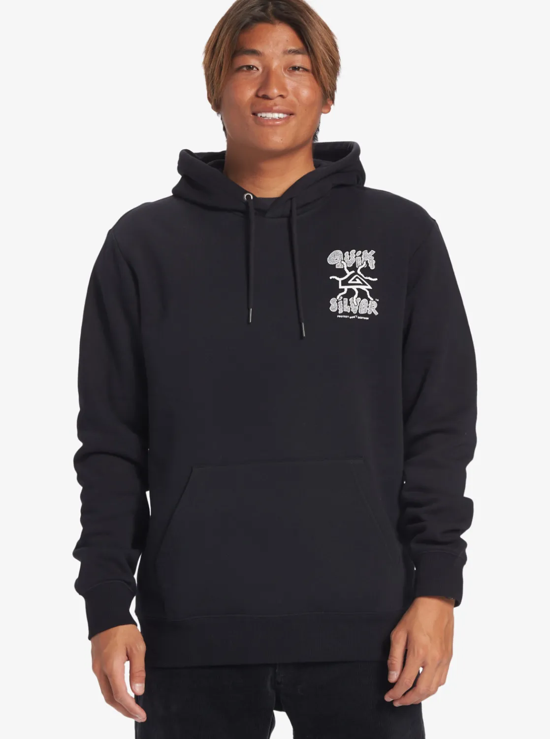 Quiksilver Global Force Fleece Crew Neck Sweatshirt Black Discount