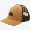 Quiksilver Grounder Trucker Hat Bone Brown Hot