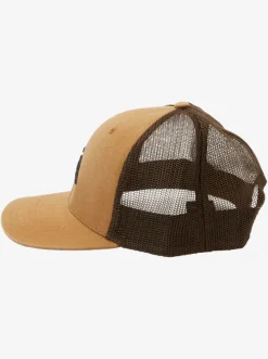 Quiksilver Grounder Trucker Hat Bone Brown Hot