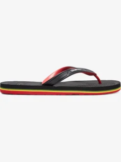 Quiksilver Haleiwa Flip-Flops Black/Red/Green Shop