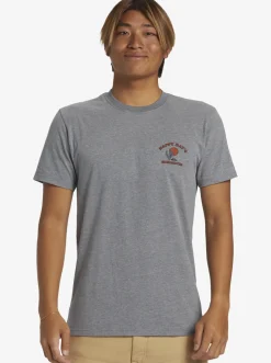 Quiksilver Happy Days Mod T-Shirt Medium Grey Heather Clearance