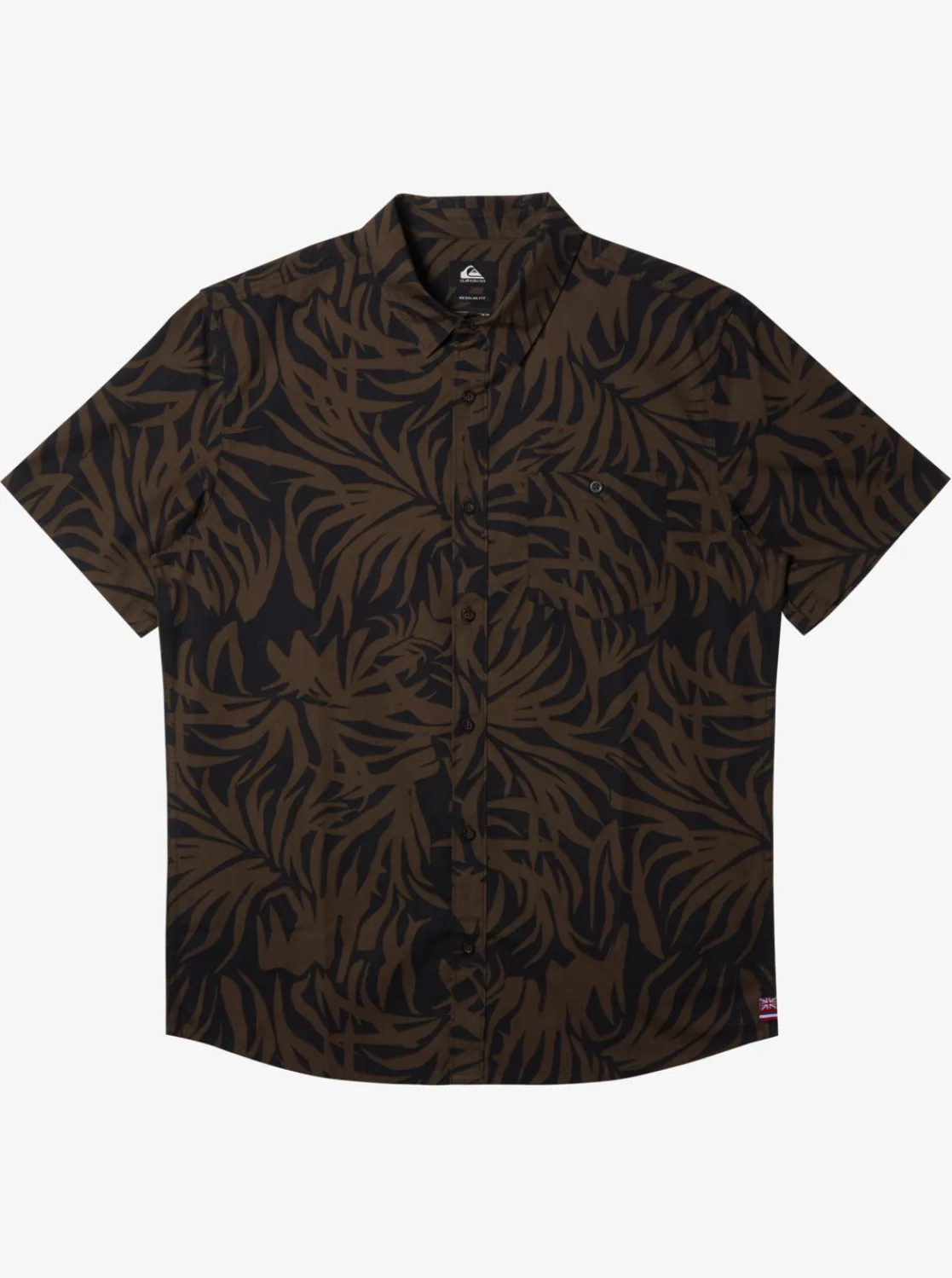 Quiksilver Hawaii Foliage Woven Hawaiian Shirt Tarmac Best