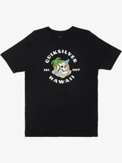 Quiksilver Hawaii Palm And Skull T-Shirt Black Flash Sale