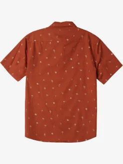 Quiksilver Heat Wave Short Sleeve Woven Shirt Baked Clay Heat Waves Cheap
