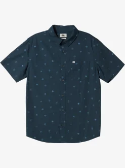 Quiksilver Heat Wave Short Sleeve Woven Shirt Midnight Navy Heat Waves Fashion