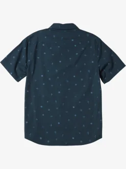 Quiksilver Heat Wave Short Sleeve Woven Shirt Midnight Navy Heat Waves Fashion