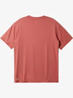 Quiksilver Heritage Heather Short Sleeve Upf 50 Surf T-Shirt Mineral Red Cheap