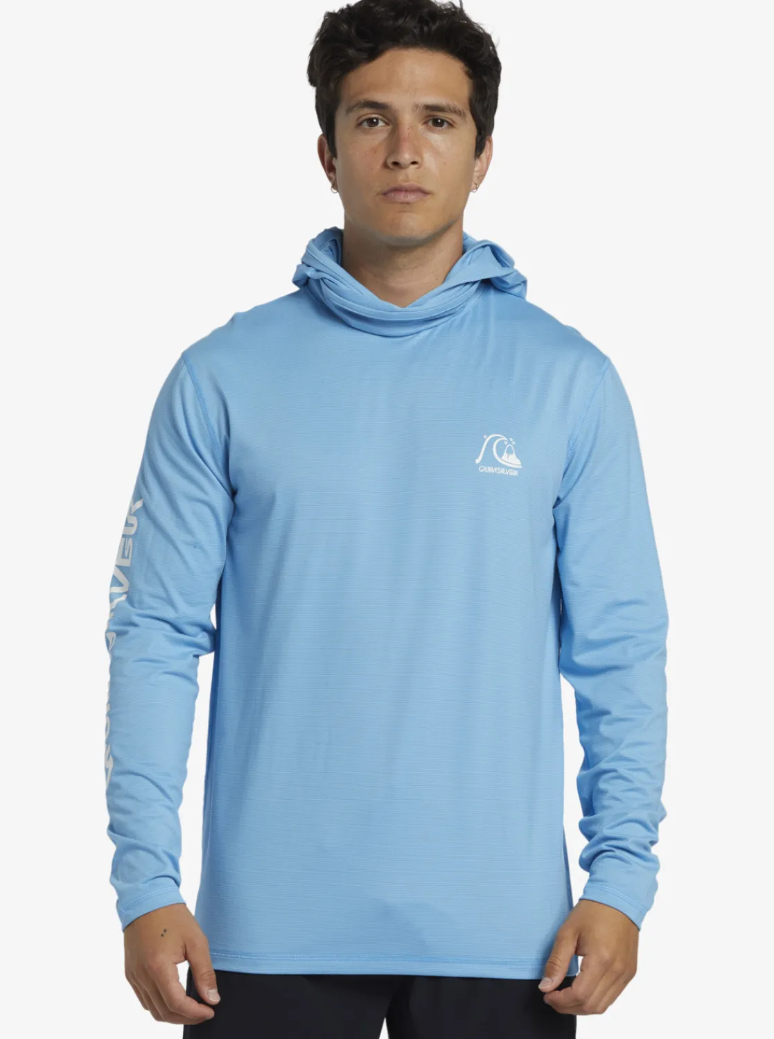 Quiksilver Heritage Upf 50 Long Sleeve Surf Tee Azure Blue Clearance
