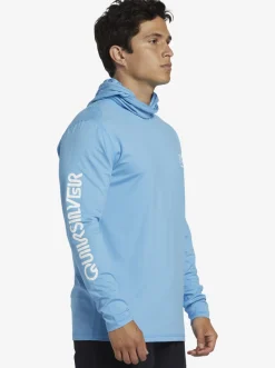 Quiksilver Heritage Upf 50 Long Sleeve Surf Tee Azure Blue Clearance