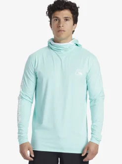 Quiksilver Heritage Upf 50 Long Sleeve Surf Tee Sky Blue Heather Store