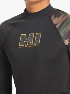 Quiksilver Hi Island Rush Long Sleeve Upf 50 Rashguard Black Fashion