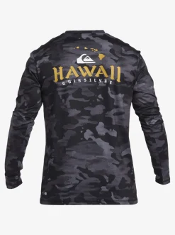 Quiksilver Hi Royalty Surf Long Sleeve Upf 50 Surf T-Shirt Hi Camo Black Sale