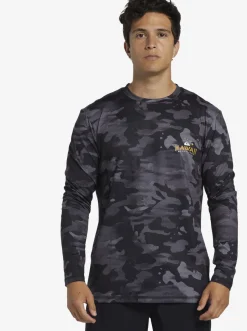 Quiksilver Hi Royalty Surf Long Sleeve Upf 50 Surf T-Shirt Hi Camo Black Sale