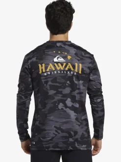 Quiksilver Hi Royalty Surf Long Sleeve Upf 50 Surf T-Shirt Hi Camo Black Sale