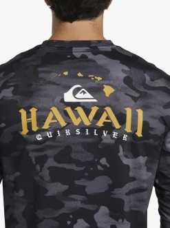 Quiksilver Hi Royalty Surf Long Sleeve Upf 50 Surf T-Shirt Hi Camo Black Sale