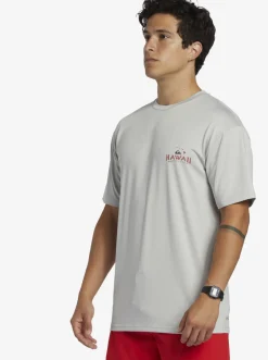 Quiksilver Hi Royalty Surf Short Sleeve Upf 50 Surf T-Shirt Grey Violet Hot