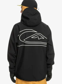 Quiksilver High In The Hood Technical Snow Jacket True Black Clearance