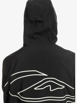 Quiksilver High In The Hood Technical Snow Jacket True Black Clearance